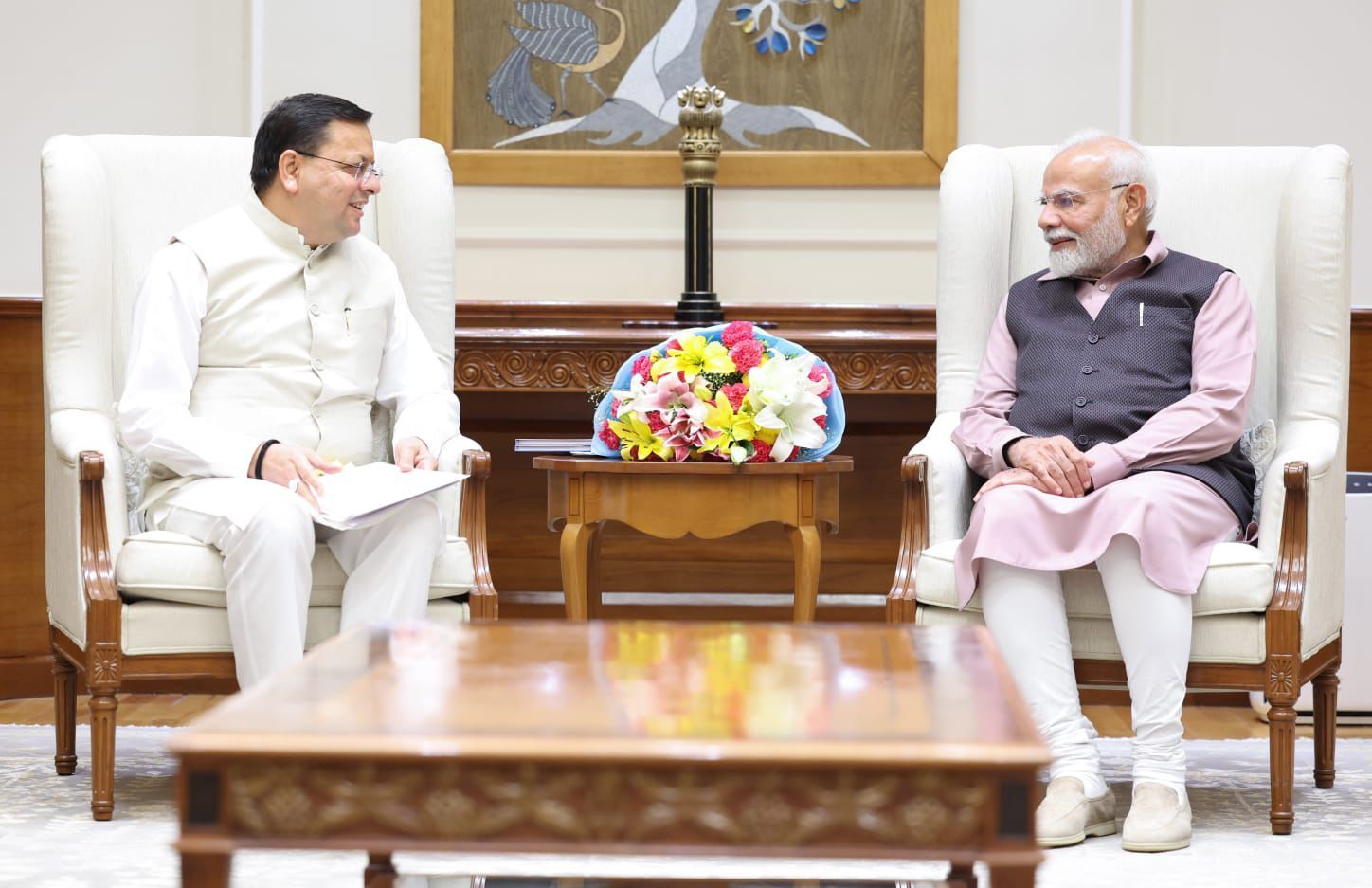 मुख्यमंत्री पुष्कर सिंह धामी ने प्रधानमंत्री मोदी से भेंट कर उत्तराखण्ड के विकास के लिए मांगा मार्गदर्शन और सहयोग